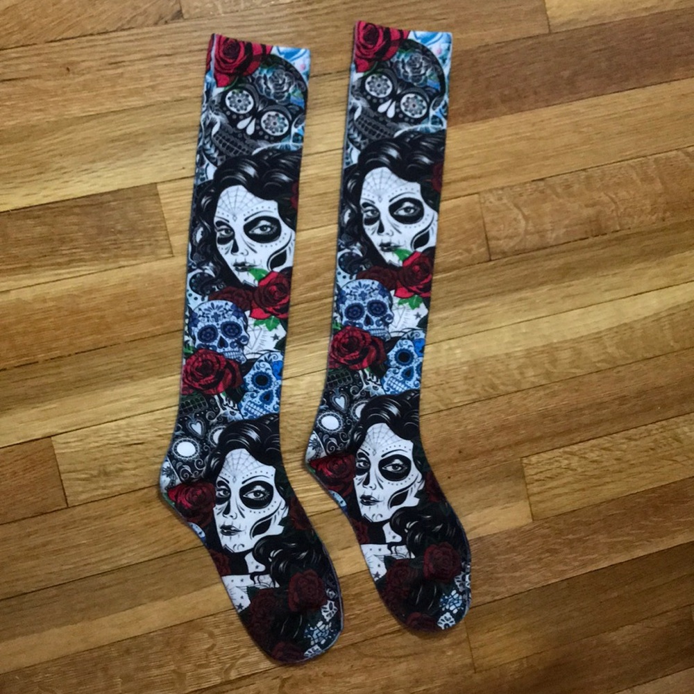 SugarSkull Day of the Dead Halloween Costume Socks